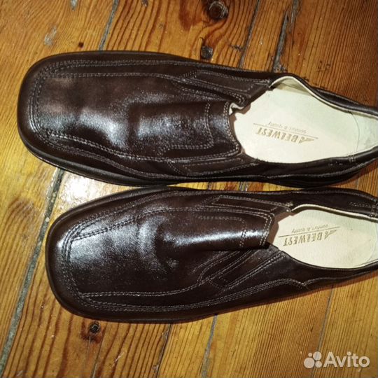 Мужские кожаные полуботинки