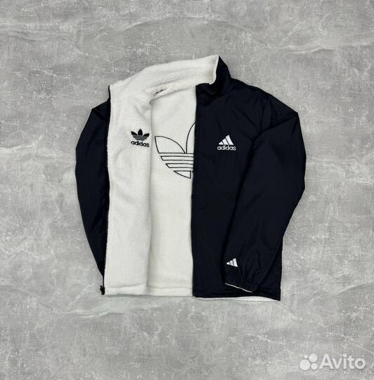 Куртка adidas барашка двухсторонняя