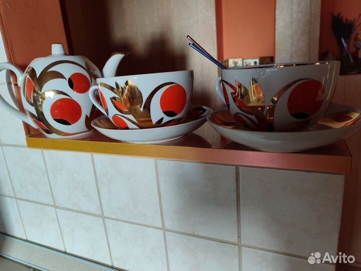 Чайный сервиз Вербилки Райские яблоки