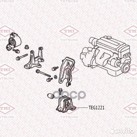 Опора двигателя передняя honda Accord 98