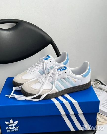 Samba OG White Halo Blue