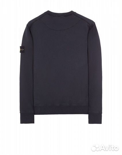 Кофта stone island crewneck cotton fleece navy