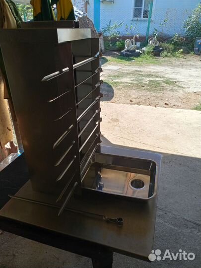 Газовый аппарат гриль для шаурмы, шашлыка