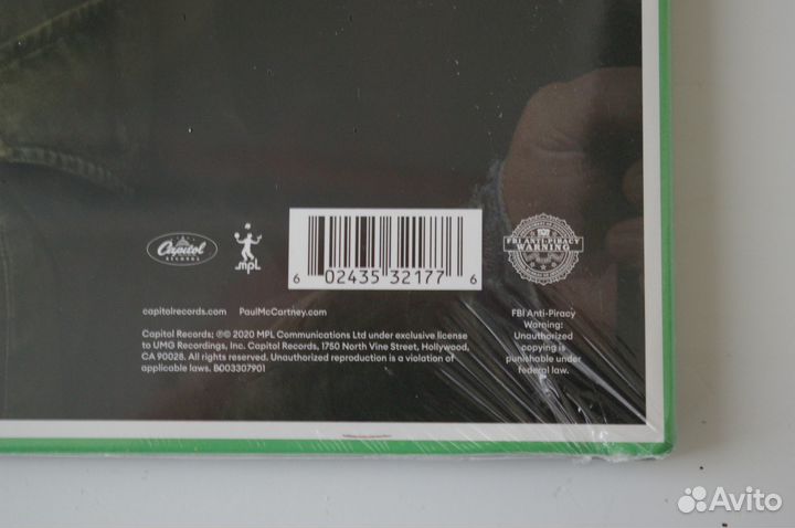 Пластинка McCartney III USA Green редкость