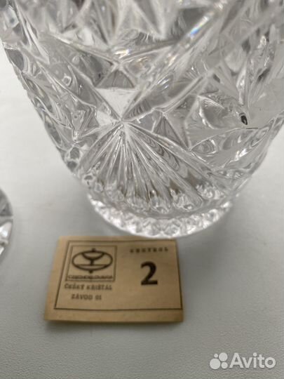 Вазы хрусталь Чехословакия 1970е Ручная работа
