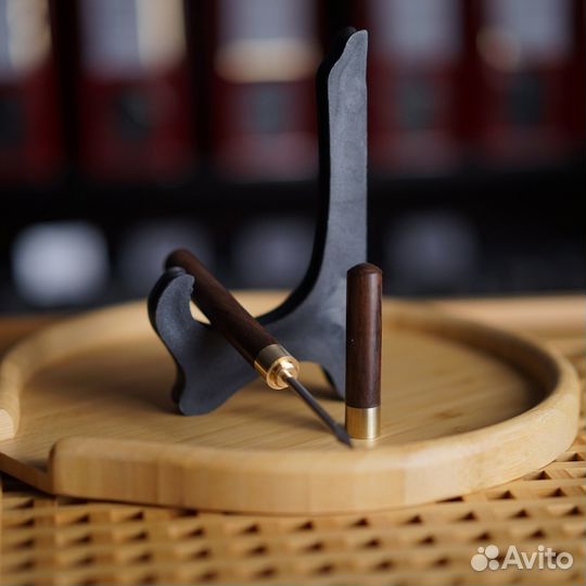 Нож шило для колки пуэра с деревянной ручкой