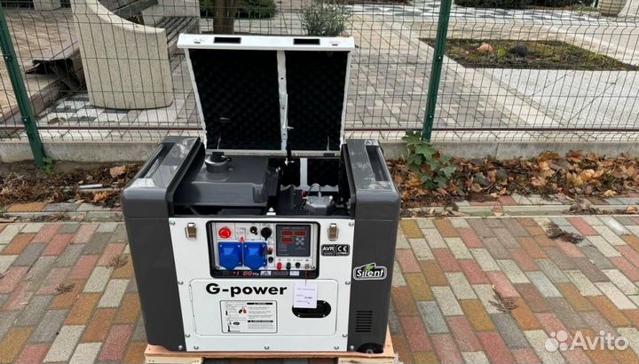 Дизельный генератор 10 kW G-power однофазный