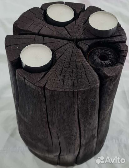 Подсвечник,дерево,ручная работа
