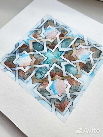 Акварель Восточный орнамент