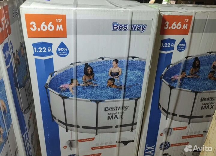 Каркасный бассейн 366 на 122