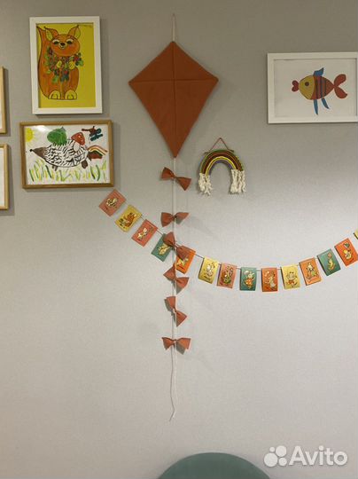 Воздушный змей, флажки из ткани декор для детской