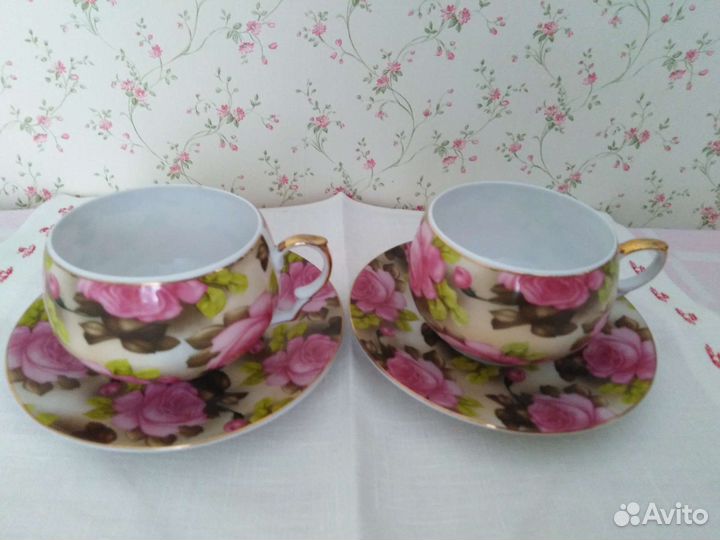 Чайные чашки с блюдцами японская коллекция