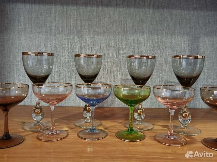 Фужеры Рюмки Шампанки Богемия Zlata Zuzana