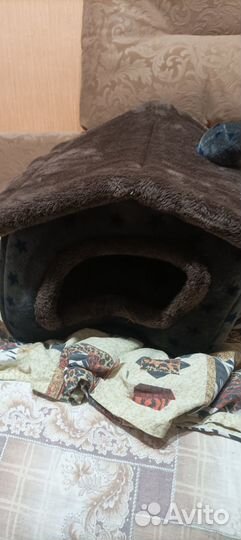 Дышащая плюшевая кровать для домашних животных