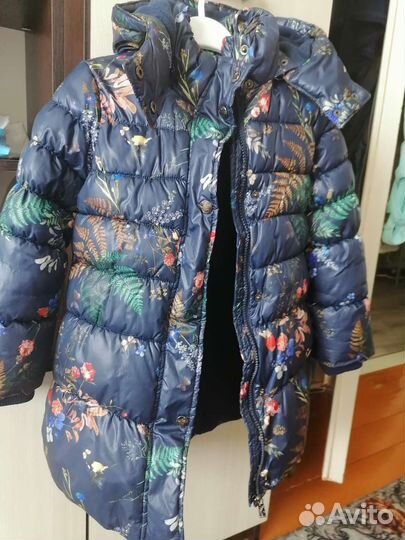 Плащ для девочки, зима 110