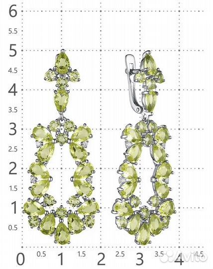 Серебряные серьги с кварцем