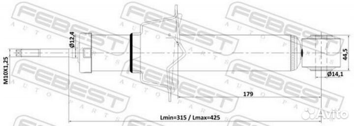 Амортизатор задний GAS (twin tube) 03110003R