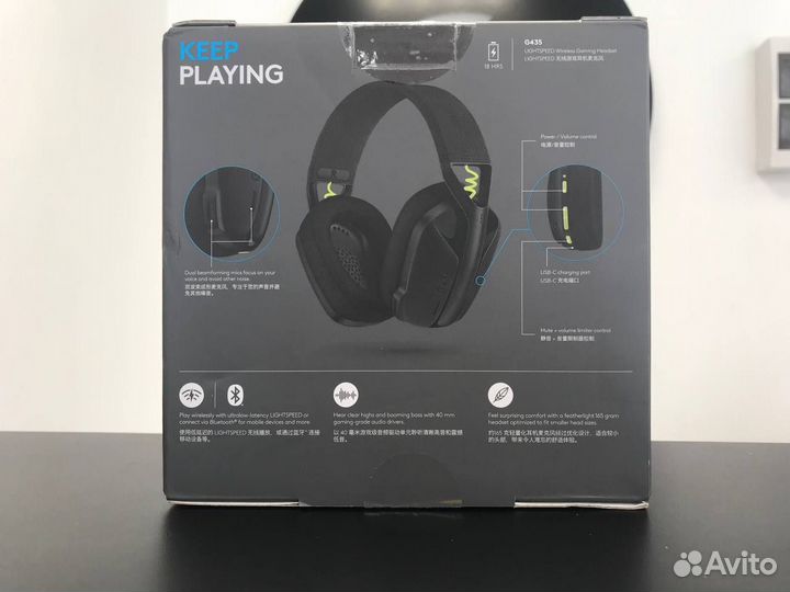 Беспроводные наушники Logitech G 435 черный