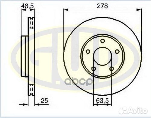 Диск тормозной ford focus/C-MAX 04- перед. вент