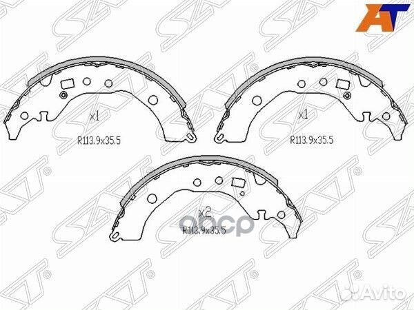 Колодки тормозные барабанные зад toyota IST/PRE