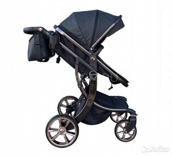Коляска детская Luxmom Dalux 608 (2в1), экокожа