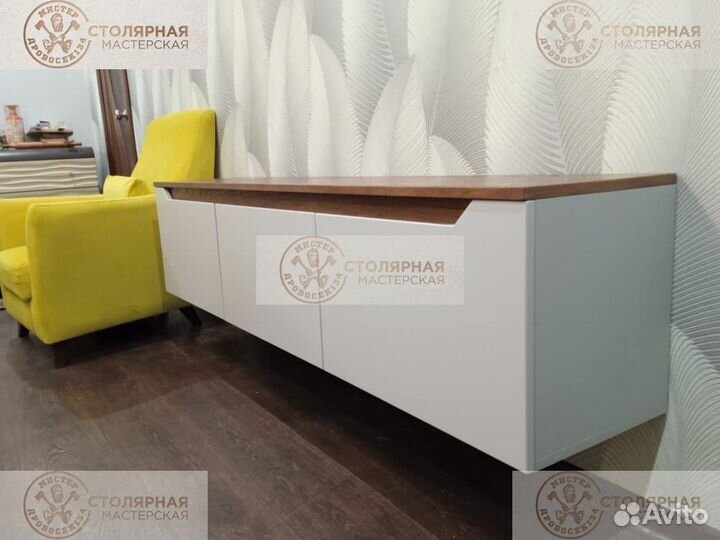 Подвесная тумба под телевизор в зал / спальню