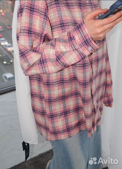 Рубашка в клетку женская