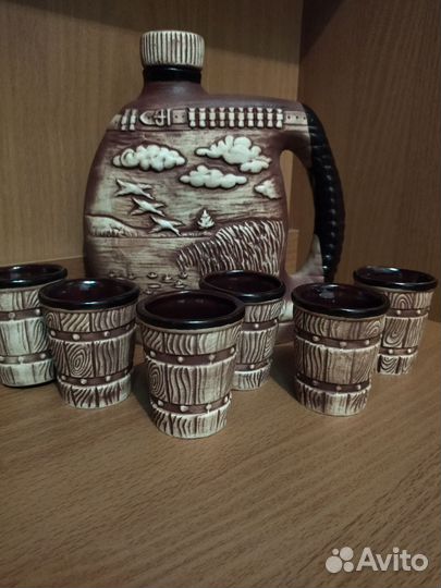 Сервиз - Глиняный кувшин, штоф для вина