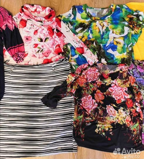 Огромный пакет с новыми брендовыми вещами 52-54 р