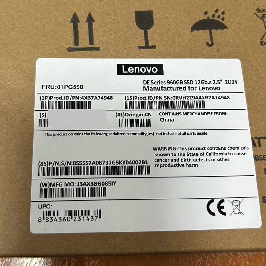 [01PG590] Жесткий Диск Lenovo Ssd 960gb 01pg590 De