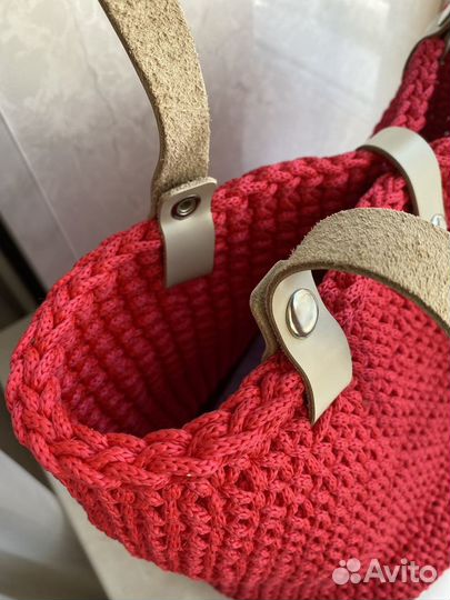 Сумка шоппер из трикотажной пряжи