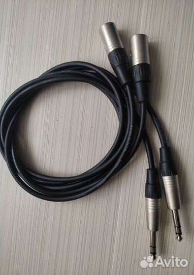 Пара кабели Jack TRS-XLR(m) Canare (Japan)