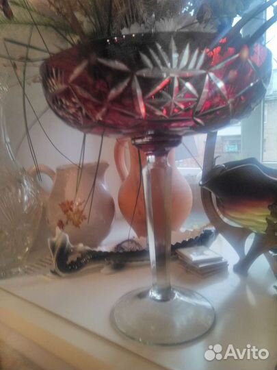 Ваза цветной двухслойный хрусталь 60 г