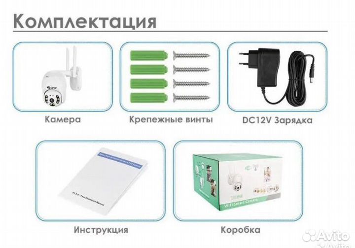 Поворотная Wi-fi камера наблюдения