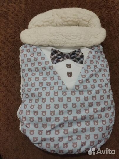 Конверт на выписку для мальчика зимний