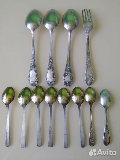 Ложки вилки мельхиор