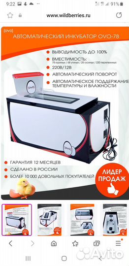 Инкубатор для яиц автоматический