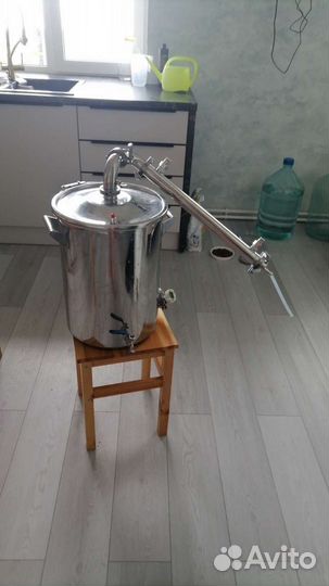 Дистиллятор самогонный аппарат на 30л, колонна 1.5
