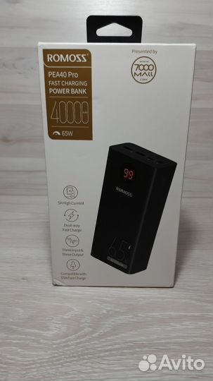 Новая зарядка Romoss PEA 40 Pro 65W
