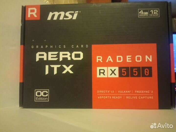 MSI AMD Radeon RX 550 aero ITX OC 4gb