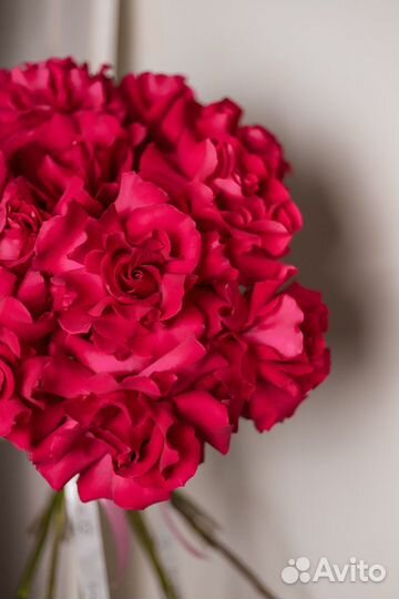 Букет из французских роз малинового оттенка