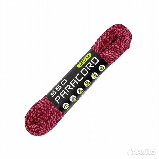 61896Веревка паракорд Cord 550 нейлон pink snake 3