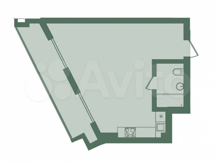 2-к. апартаменты, 51,9 м², 2/8 эт.