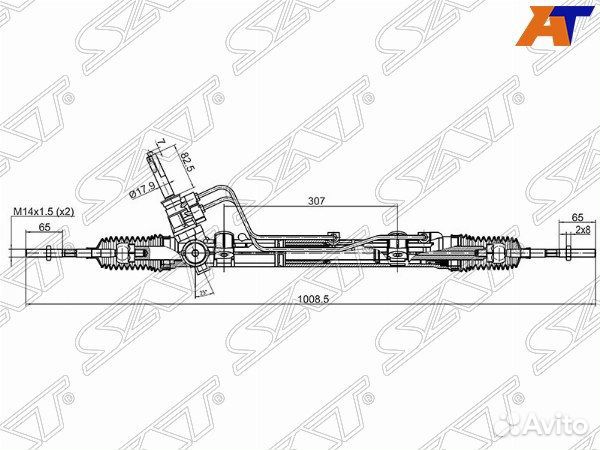 Рейка рулевая renault logan