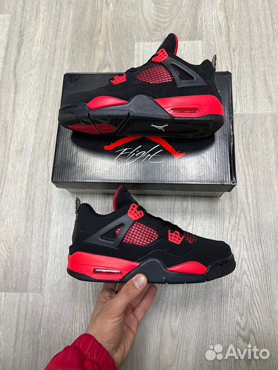 Кроссовки Air Jordan 4 Red Thunder (36-45)