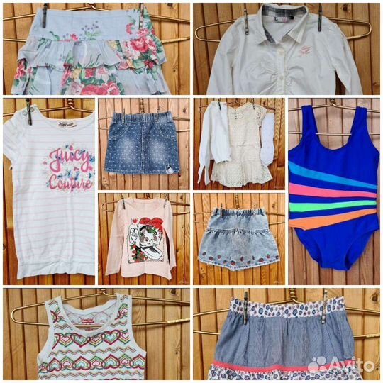 Фирменная одежда для девочки пакетом,листайте фото