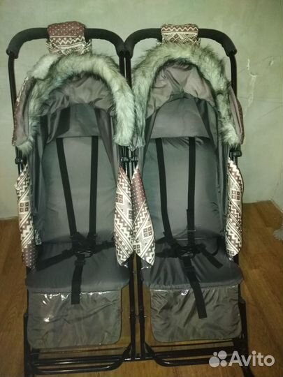 Санки коляска для двойни