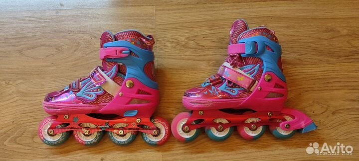 Роликовые коньки детские размер 35-38