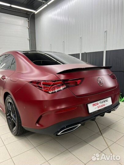 Спойлер черный глянец Mercedes CLA-class C118 цла