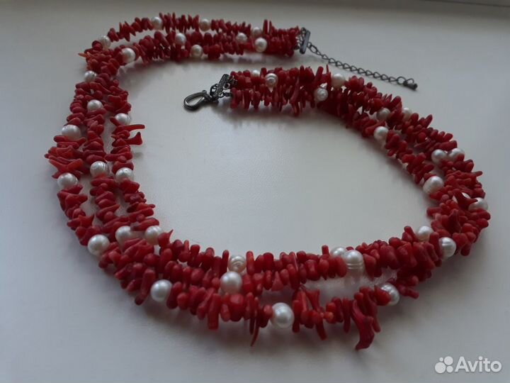 Нарядные бусы с жемчугом